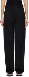 ST. AGNI Black Belted Trousers