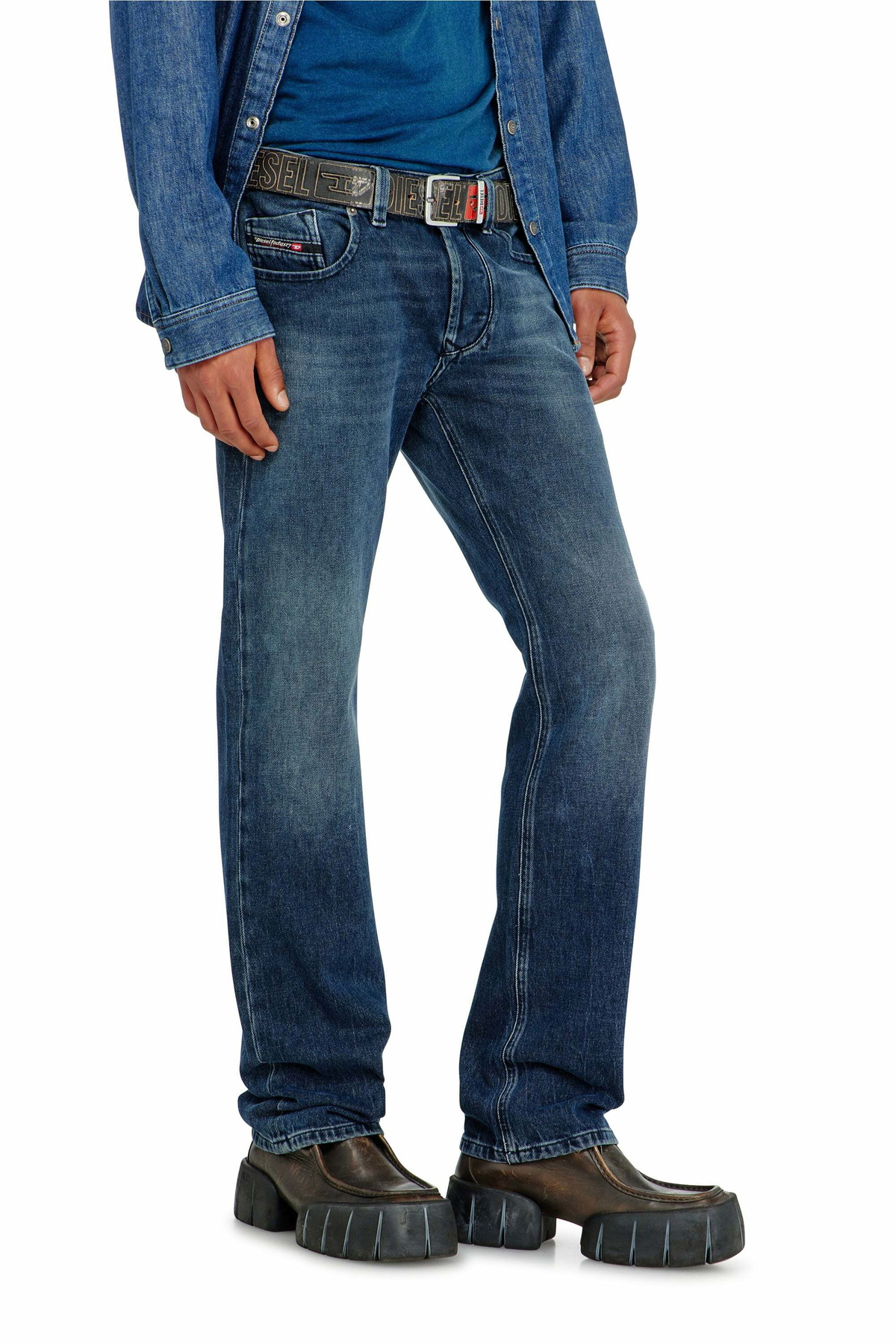 Diesel Regular Jeans Low Waist 1985 Larkee, Dark blue, Button fly