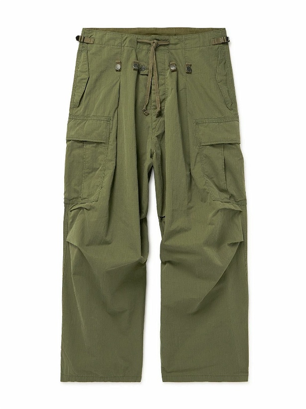 Photo: KAPITAL - Wide-Leg Cotton-Ripstop Cargo Trousers - Green