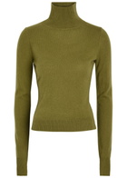 Reformation Jett Turtle-neck Cashmere top Green