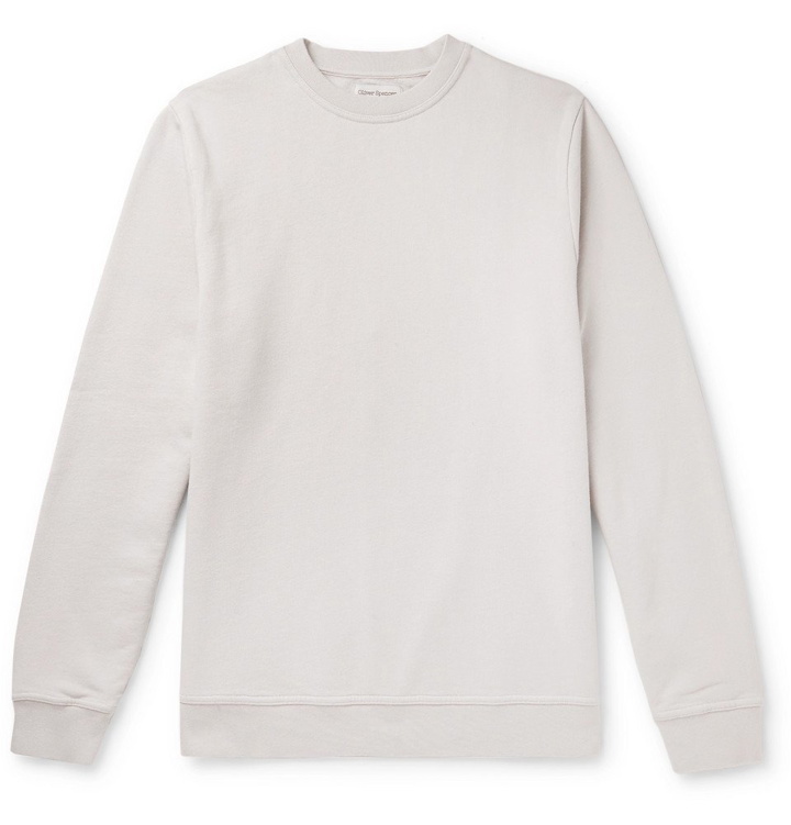 Photo: Oliver Spencer Loungewear - Harris Brushed Fleece-Back Cotton-Jersey Sweatshirt - Gray