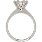 Dheygere Silver Solitare Pinky Ring