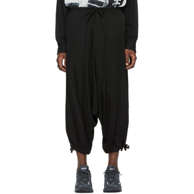Photo: Yohji Yamamoto Black Twill Dropped Inseam Trousers