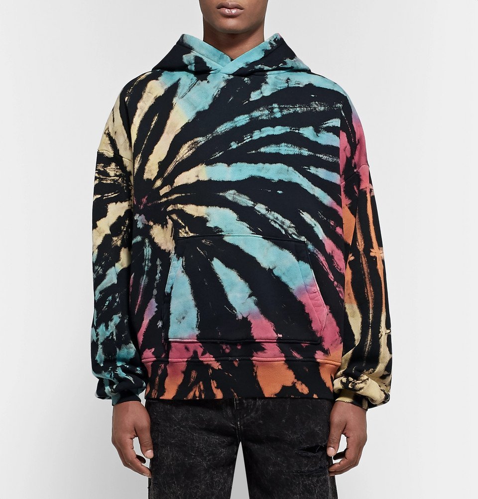 Amiri reverse tie store dye hoodie