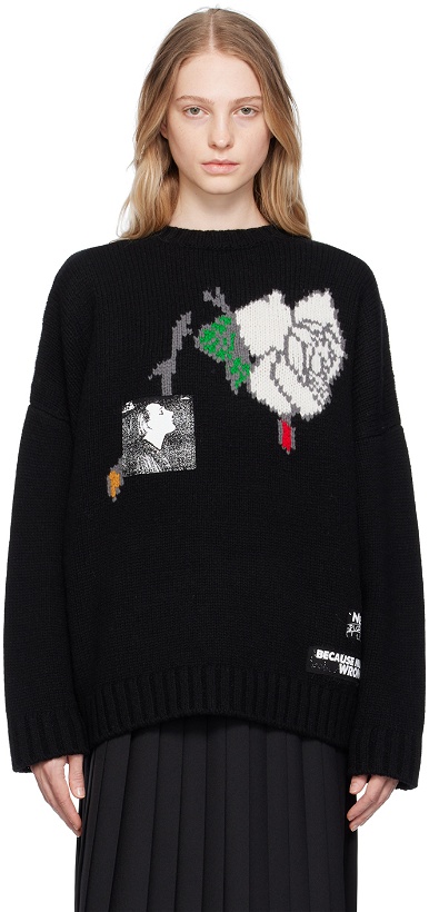 Photo: UNDERCOVER Black Intarsia Sweater