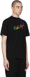 Palm Angels Black Multicolor Logo T-Shirt