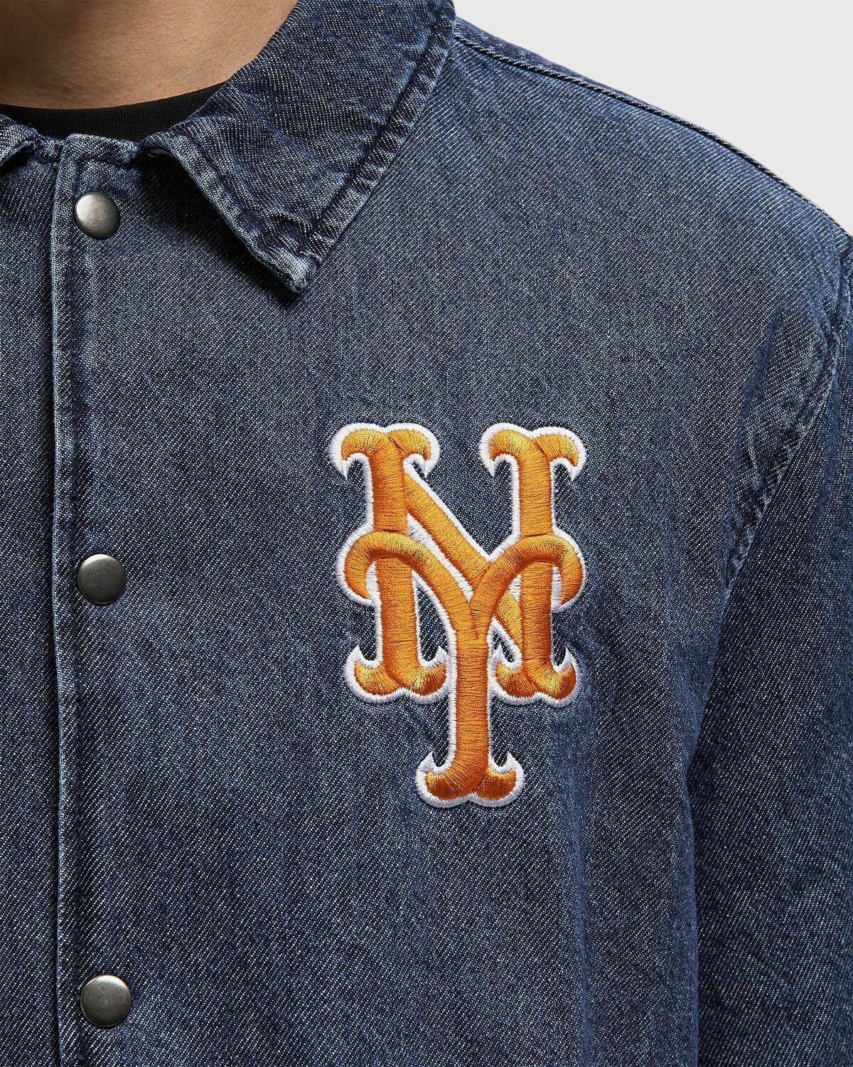New Era MLB DENIM COACHES JCKT New York Mets Blue Mens Overshirt