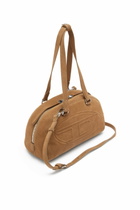 Diesel 1DR Dome-Suede shoulder bag with Oval D logo - Shoulder Bags - Unisex - Beige