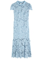 Self-portrait Guipure Lace Midi Dress Blue