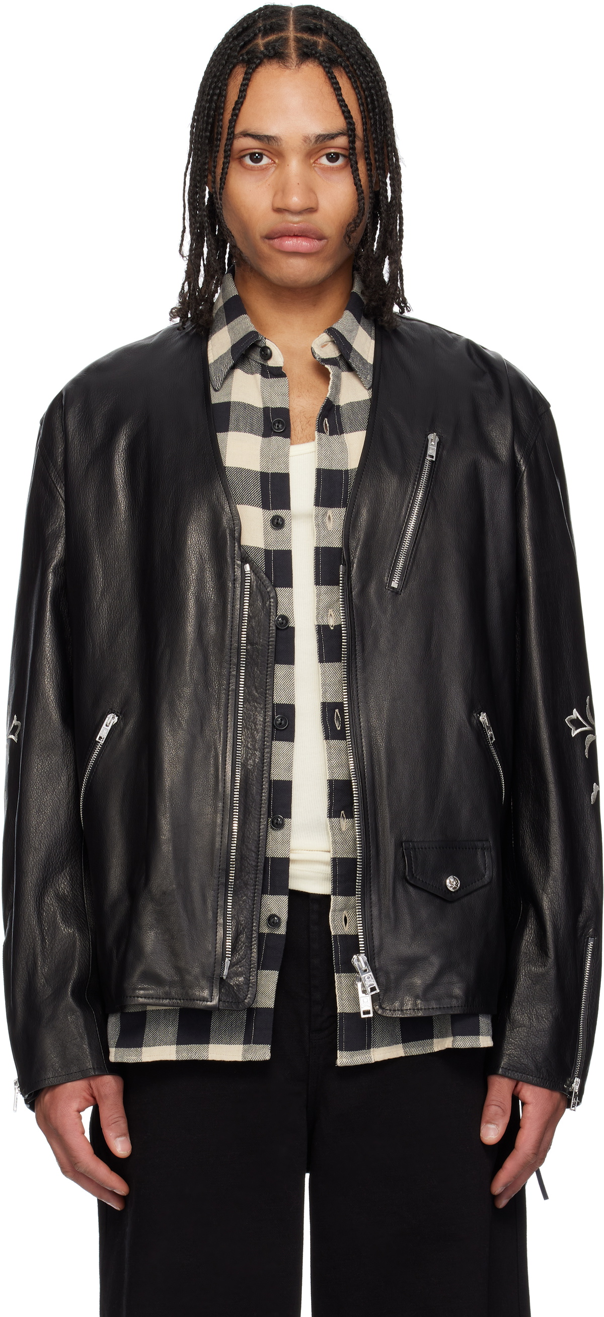 MASTERMIND WORLD Men's Velour Track Jacket in Black