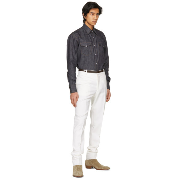 HUSBANDS インディゴデニムシャツ Husbands Indigo Denim Western Shirt Husbands