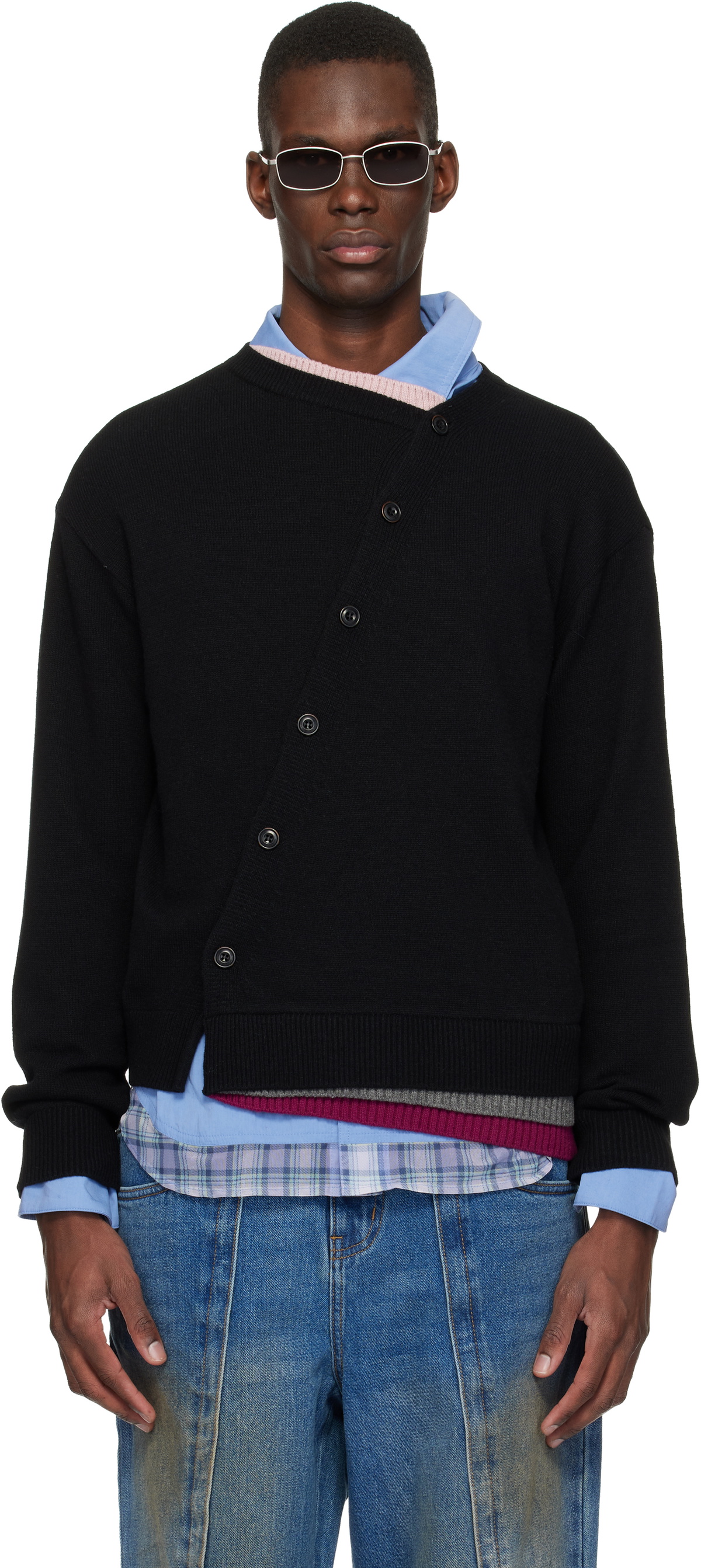 Andersson Bell Black Layered Cardigan