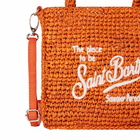 MC2 Saint Barth Mini Vanity Orange Raffia Bag With Front Embroidery