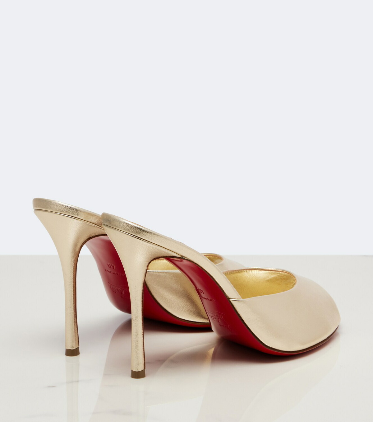Christian Louboutin Me Dolly metallic leather mules