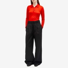 Auralee Women's Wool Amunzen Polo in Red