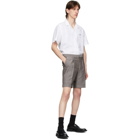 Z Zegna Grey Linen Summer Shorts
