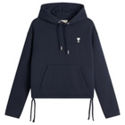 AMI Paris Women's De Coeur Hoodie in Night Blue