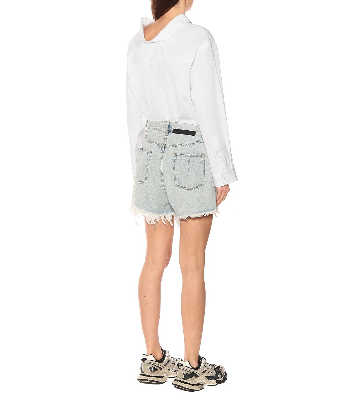Unravel - High-rise denim shorts Unravel