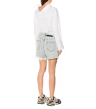Unravel - High-rise denim shorts