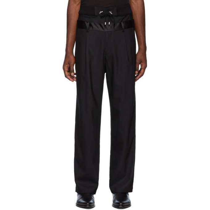 Photo: Balmain Black Double Waistband Trousers