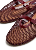 Alaïa Mesh Ballet Flats Burgundy