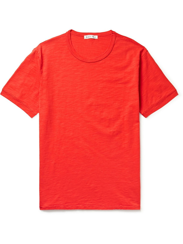 Photo: ALEX MILL - Standard Slim-Fit Slub Cotton-Jersey T-Shirt - Red