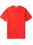 ALEX MILL - Standard Slim-Fit Slub Cotton-Jersey T-Shirt - Red