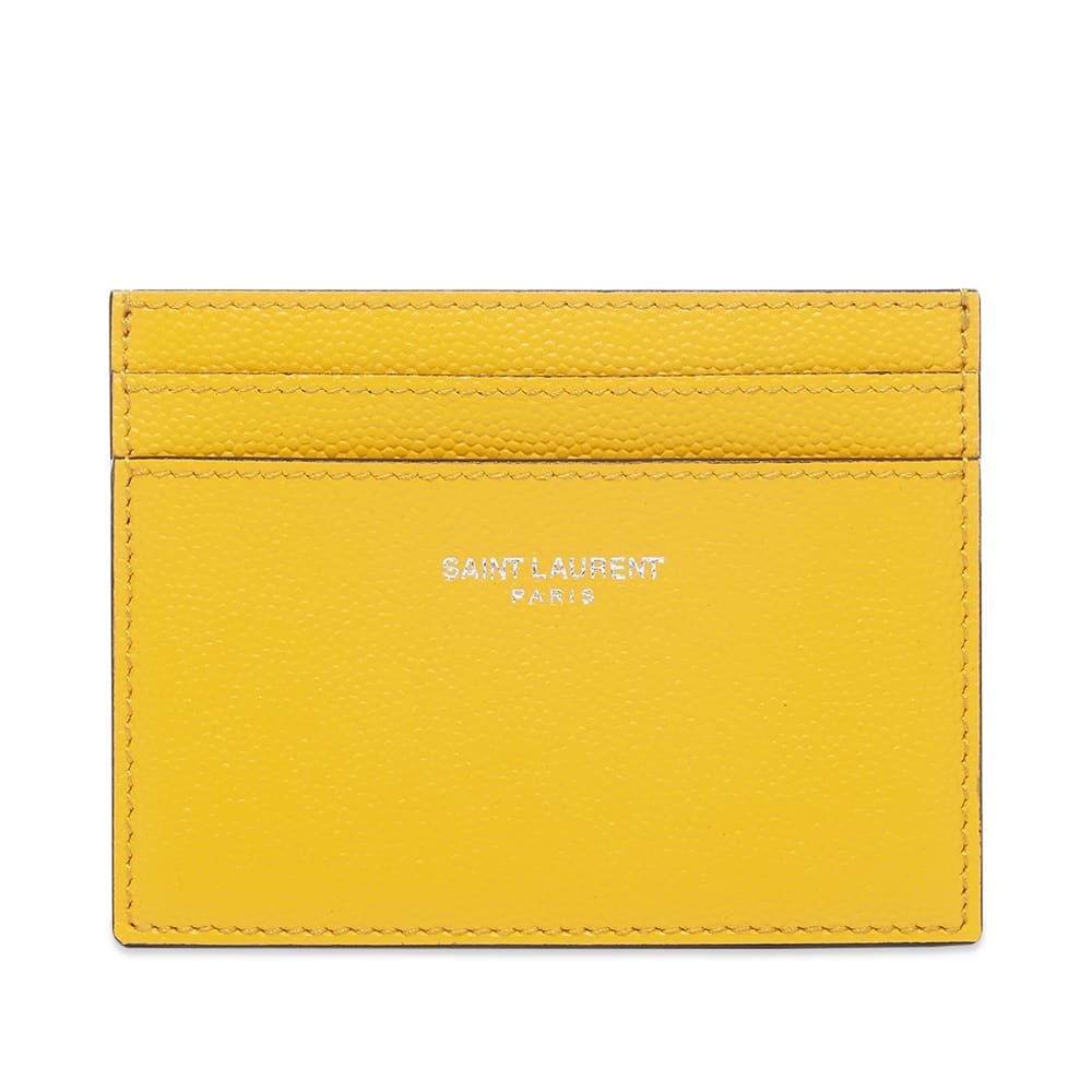 Saint Laurent Yellow Fragments Zipped Card Holder – BlackSkinny