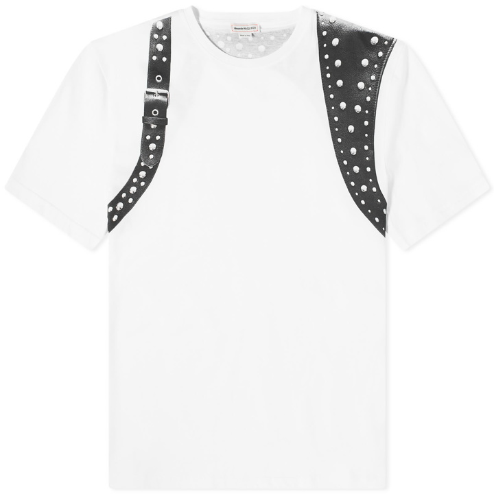 Photo: Alexander McQueen Men's Stud Harness Print T-Shirt in White/Black