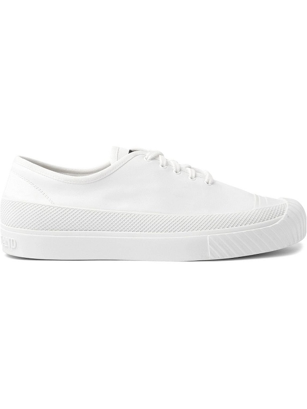 Photo: Stone Island - Rubber-Trimmed Leather Sneakers - White