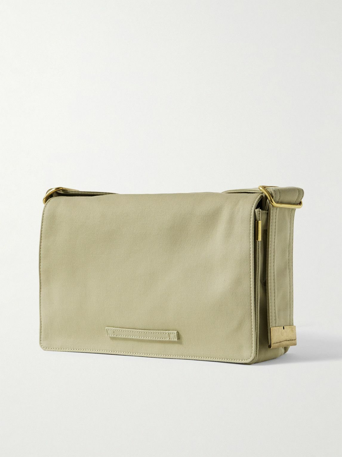Burberry - Logo-Embroidered Gabardine Messenger Bag Burberry