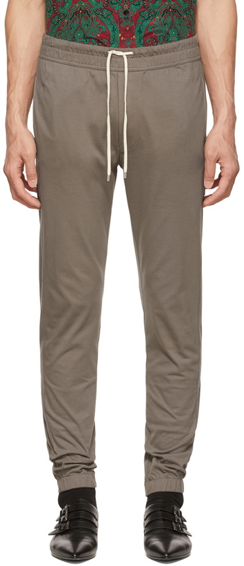 Photo: Saint Laurent Taupe Organic Cotton Lounge Pants