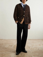 Valentino Garavani - Houndstooth Wool-Blend Cardigan - Brown