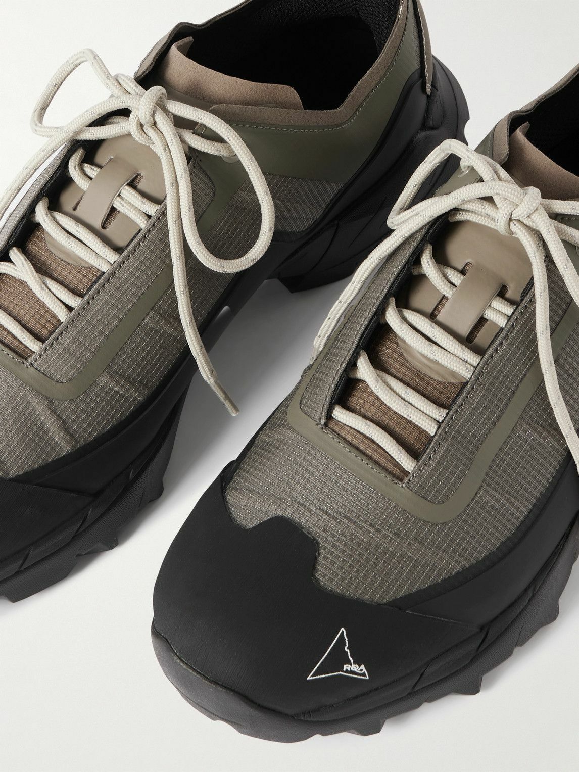 ROA - Katharina Light Rubber and Leather-Trimmed Ripstop Sneakers