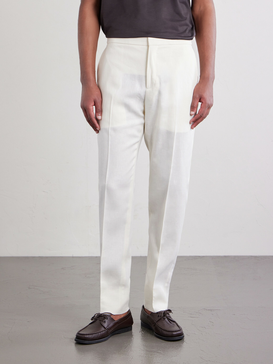 Zegna - Straight-Leg Linen-Twill Trousers - Neutrals