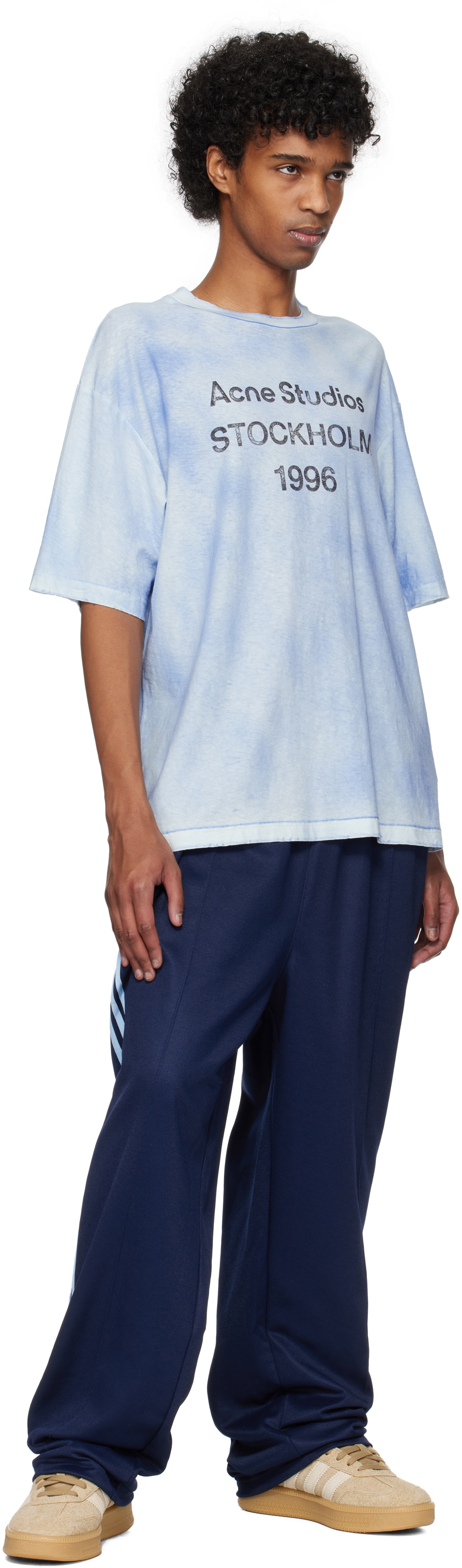 adidas Originals Blue Baggy Track Pants