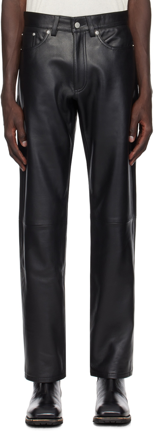 CMMN SWDN Black Otto Wide Leg Trousers CMMN SWDN