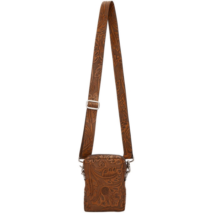 Photo: Our Legacy Brown Mini Engraved Flowers Delay Bag