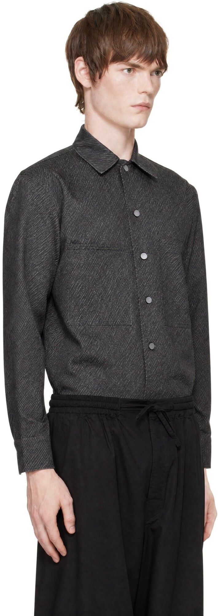 LEMAIRE Gray Printed Workwear Shirt