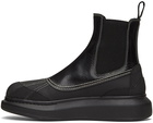 Alexander McQueen Black Leather Chelsea Boots