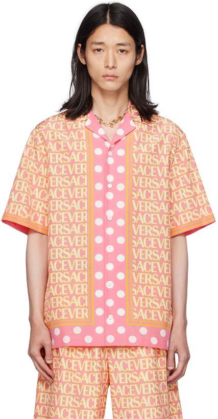 Photo: Versace Pink & Yellow Allover Shirt