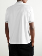 Brunello Cucinelli - Logo-Detailed Striped Cotton-Jersey Polo Shirt - White
