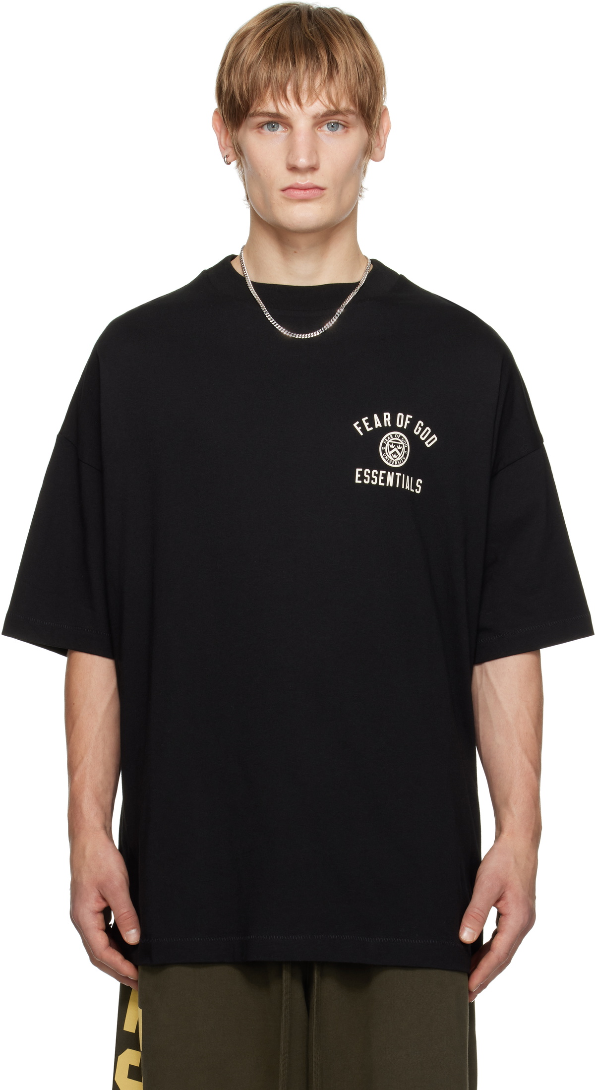 関税送料込  Fear of God Essentials｜Jersey Crewneck Tシャツ Fear of God Essentials JERSEY CREWNECK T-SHIRT Black | BSTN