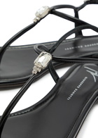Giuseppe Zanotti Hobby 10 Crystal-embellished Leather Sandals Black