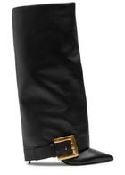 Balmain Anthem 95 Leather Knee-high Boots Black