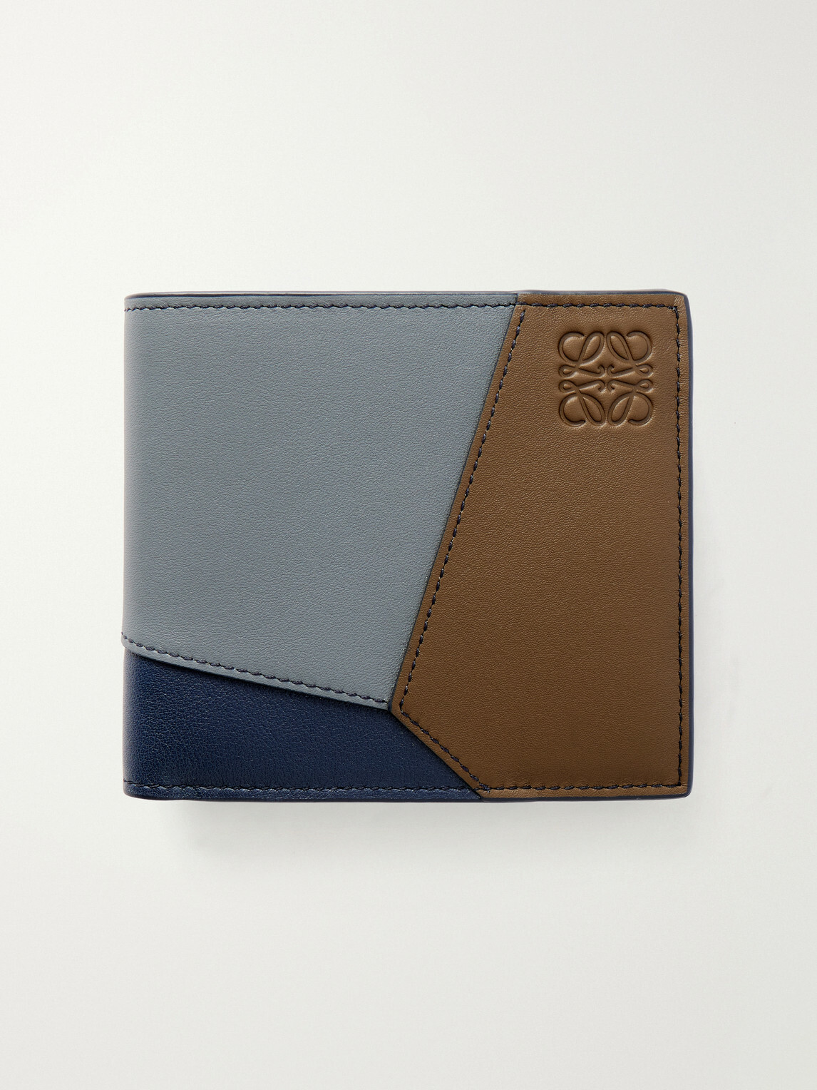 LOEWE - Puzzle Edge Colour-Block Full-Grain Leather Bifold Wallet