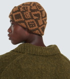 Acne Studios Face Tiles cotton and wool beanie