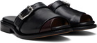 OUR LEGACY Black & Burgundy Ginza Sandals
