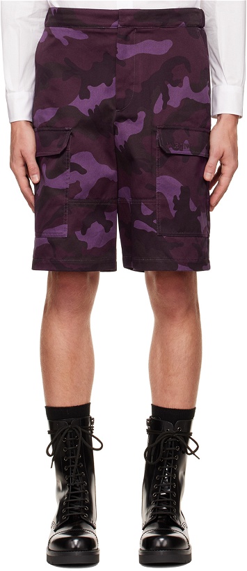 Photo: Valentino Purple Camouflage Shorts