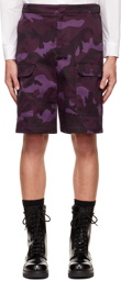 Valentino Purple Camouflage Shorts